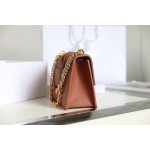 Montaigne New Montaigne palm print chain bag palm print deep bronze